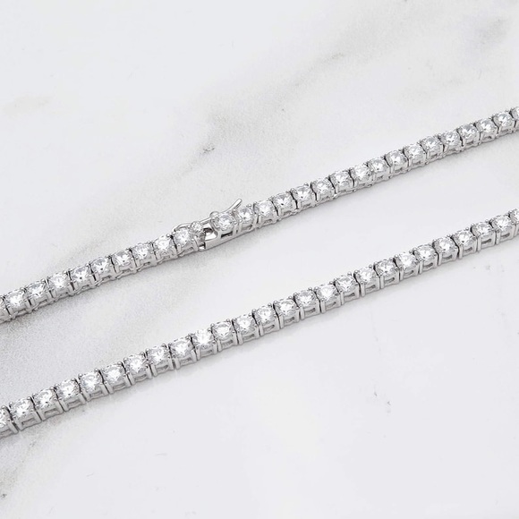 23ct Tennis Necklace - Picture 4 of 13